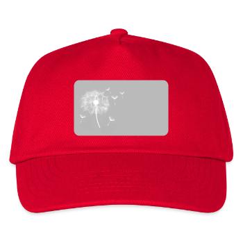 Dandelion grey | customizable - Kids’ Baseball Cap - red - Front
