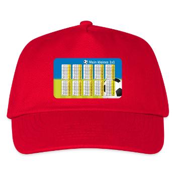 Soccer Small 1x1 - Blue Green | Customisable - Kids’ Baseball Cap - red - Front