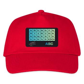 Spielecontroller - ABC Alphabet - Kinder Basecap - Rot - Vorne