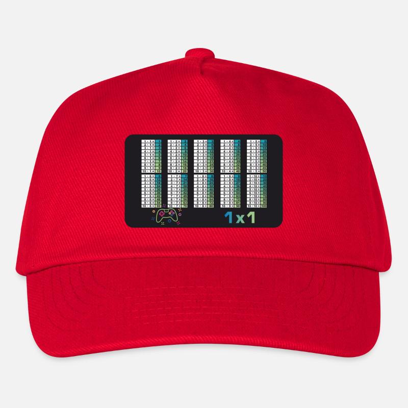 Manette de jeu - Petite 1x1 - Math - Casquette de baseball Enfant - rouge