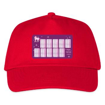 Fantasy Unicorn with Stars - Purple - Small 1x1 - Kids’ Baseball Cap - red - Front