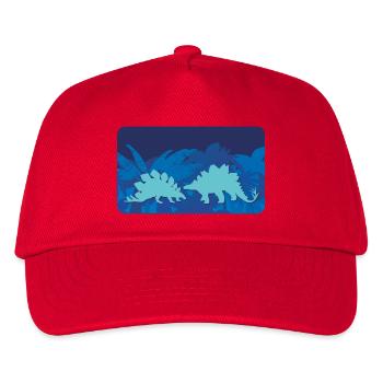 Primeval Forest Dinos Stegosaurus | Customisable - Kids’ Baseball Cap - red - Front