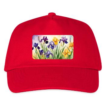 Iris Romantiques - Aquarelles - Casquette de baseball Enfant - rouge - Devant