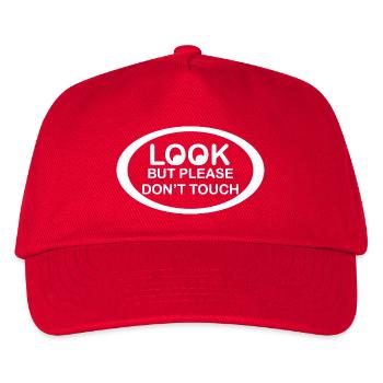 Look dont touch - Kinder Basecap - Rot - Vorne