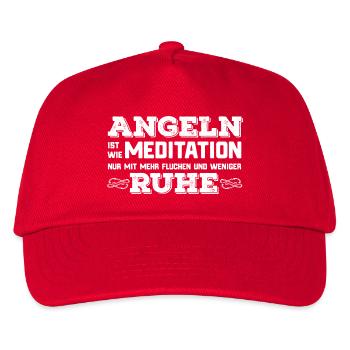 Angeln ist wie Meditation ... - Kinder Basecap - Rot - Vorne