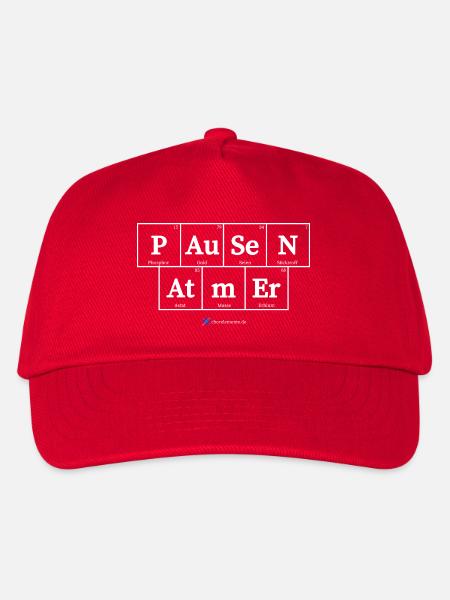 Pausen Atmer (dunkle Stoffe) - Kinder Basecap - Rot