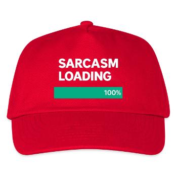 Sarcasm Loading Indication - Kids’ Baseball Cap - red - Front