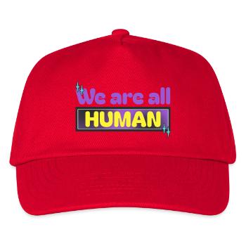 Nous sommes tous HUMAINS - Casquette de baseball Enfant - rouge - Devant