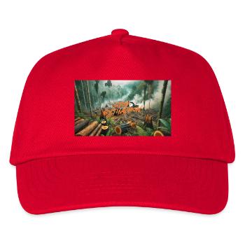 Stop Extinction: Forest Protection Design - Kids’ Baseball Cap - red - Front