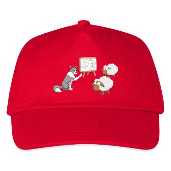 Border Collie Coach - Kinder Basecap - Rot - Vorne