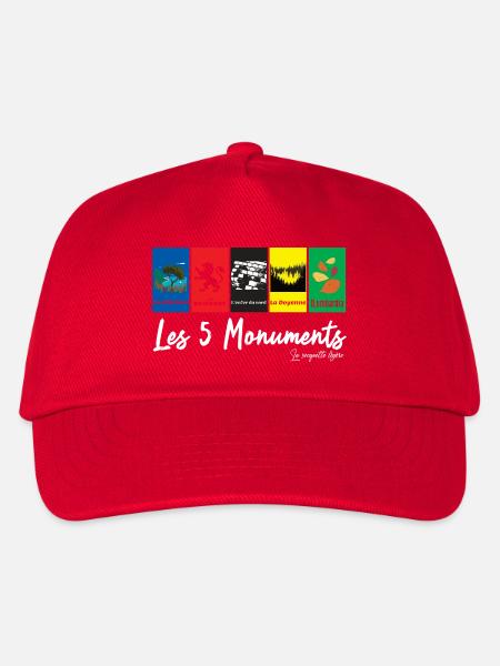 Die 5 Monumente - Radrennen - Kinder Basecap - Rot
