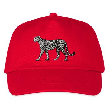 Black and White Leopard Pattern - Kids’ Baseball Cap - red - Front