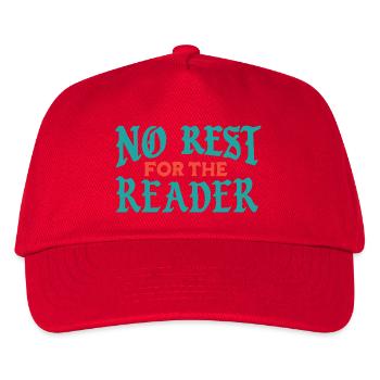 No Rest for the Reader - Kids’ Baseball Cap - red - Front