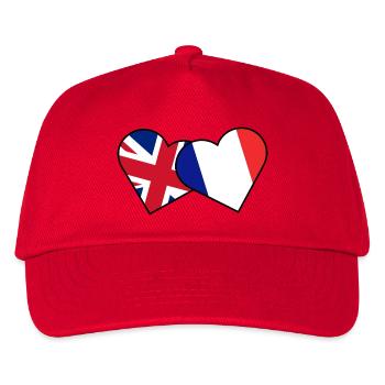British Heritage French Flag British Flag - Kids’ Baseball Cap - red - Front