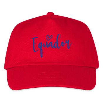 Ecuador Heart Women's Love Ecuador - Kinder Basecap - Rot - Vorne