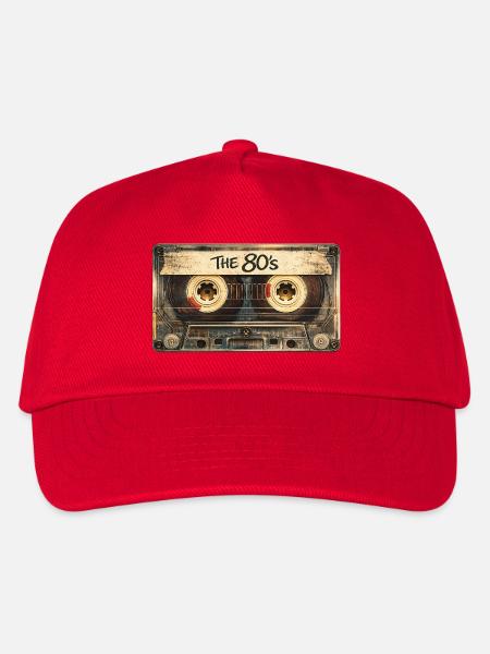 Die Nostalgie der Retro-Musik der 80er 1980er Jahre - Kinder Basecap - Rot
