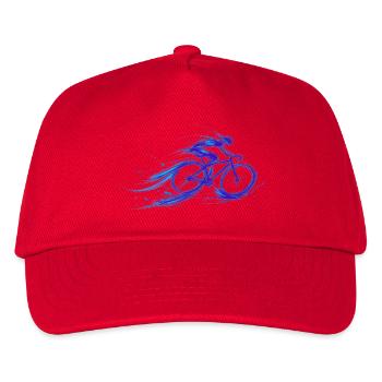 cyclist fast blue  Fahrrad - Kinder Basecap - Rot - Vorne
