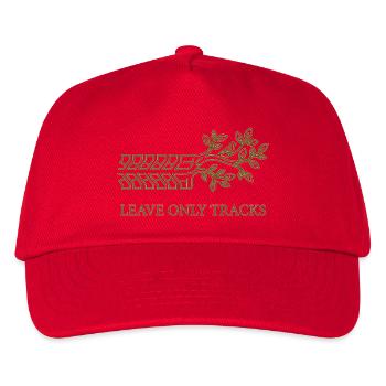 Art de la bande de rodée de pneu arbre Leave Only Tracks - Casquette de baseball Enfant - rouge - Devant