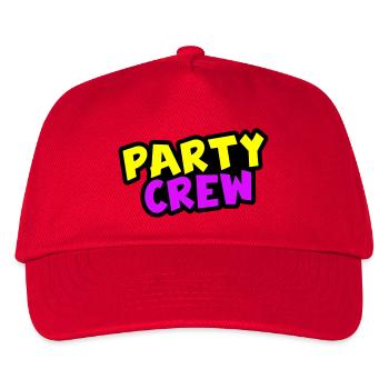 Party Crew - Kinder Basecap - Rot - Vorne