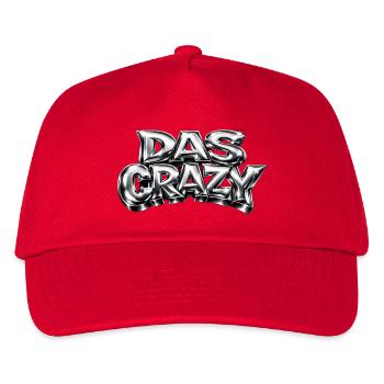  Das Crazy - Jugendwort Trend  - Kinder Basecap - Rot - Vorne