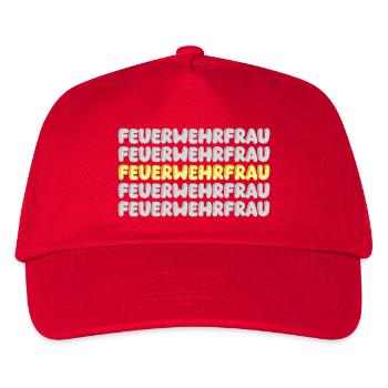 Geschenk für Feuerwehrfrau - Kinder Basecap - Rot - Vorne