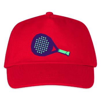 Padel Schläger Tennis Sport - Kinder Basecap - Rot - Vorne