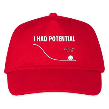 J’avais de l’humour à la Courbe Potentielle - Casquette de baseball Enfant - rouge - Devant