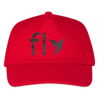 Cleveres Typografie Design! Vogel Deisgn - Kinder Basecap - Rot - Vorne