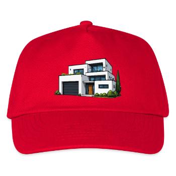 Villa moderne à toit plat - Casquette de baseball Enfant - rouge - Devant