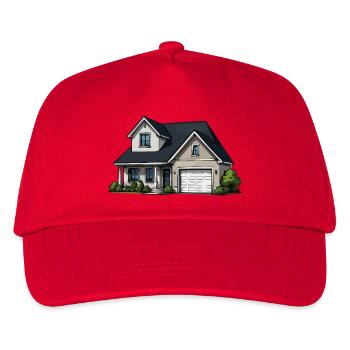 Rural House Illustration - Kids’ Baseball Cap - red - Front