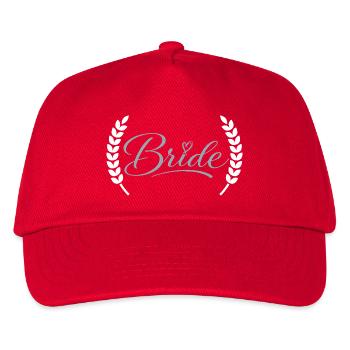 Bridal wreath font with heart - Kids’ Baseball Cap - red - Front