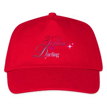 Follow Me Darling Schriftzug - Kinder Basecap - Rot - Vorne
