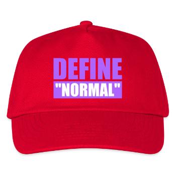 Define Normal Lustig Sarkastisch Definition Grafik - Kinder Basecap - Rot - Vorne