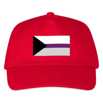 Demisexuelle Pride Flagge - Kinder Basecap - Rot - Vorne