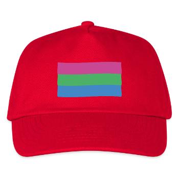 Polysexuelle Flagge: Stolz und Vielfalt - Kinder Basecap - Rot - Vorne