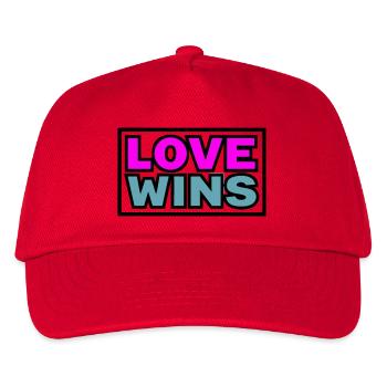 Love Wins Quote Graphic - Kids’ Baseball Cap - red - Front