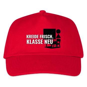 Geschenk für Lehrkräfte zum Start an neuer Schule - Kinder Basecap - Rot - Vorne