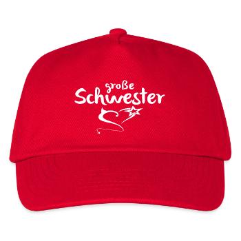 große Schwester - Kinder Basecap - Rot - Vorne