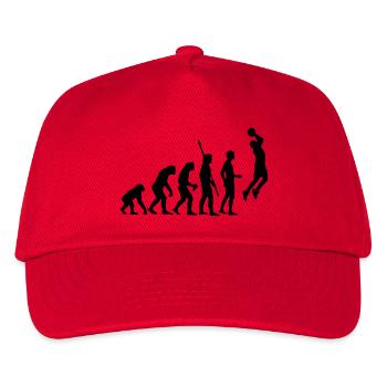 evolution_basketball_b_1c - Casquette de baseball Enfant - rouge - Devant
