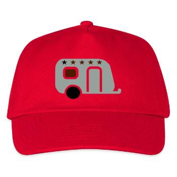 campen - Kinder Basecap - Rot - Vorne