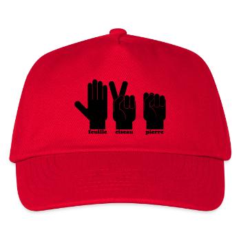 Feuille,ciseau,pierre - Casquette de baseball Enfant - rouge - Devant