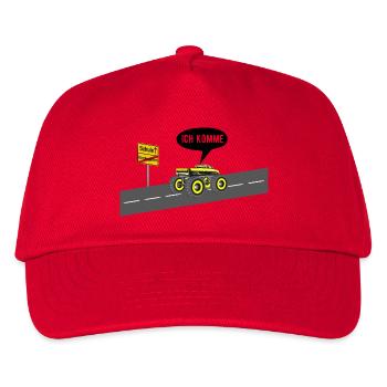 Schule ich komme - Kinder Basecap - Rot - Vorne