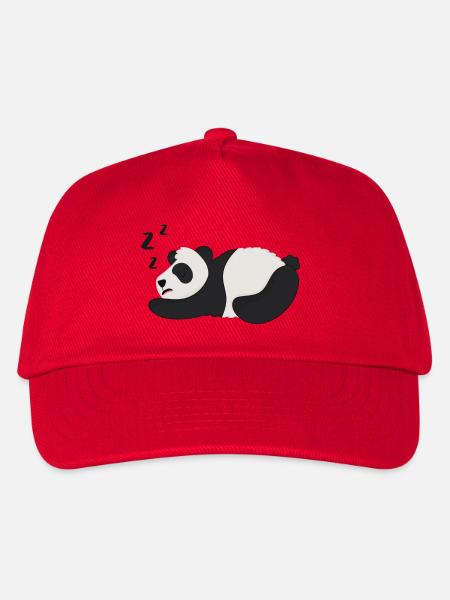 Panda Pandabär - Kinder Basecap - Rot