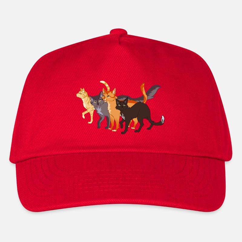 Warrior Cats Feuerstern Firestar Greystripe Katze - Kinder Basecap - Rot