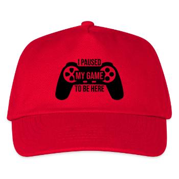 Contrôleur de jeu en pause - Casquette de baseball Enfant - rouge - Devant