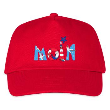 Moin Kinder Motiv - Kinder Basecap - Rot - Vorne