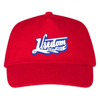 insel usedom shirt - Kinder Basecap - Rot - Vorne