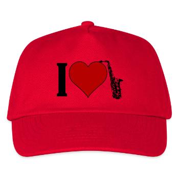 I ♥️ Saxophone | J’aime le saxophone - Casquette de baseball Enfant - rouge - Devant