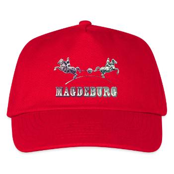 Magdeburg | Otto von Guericke's Hemisphere Experiment - Kids’ Baseball Cap - red - Front