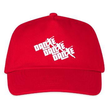 Dance Text Tanzender Mann Silhouette Party Musik - Kinder Basecap - Rot - Vorne